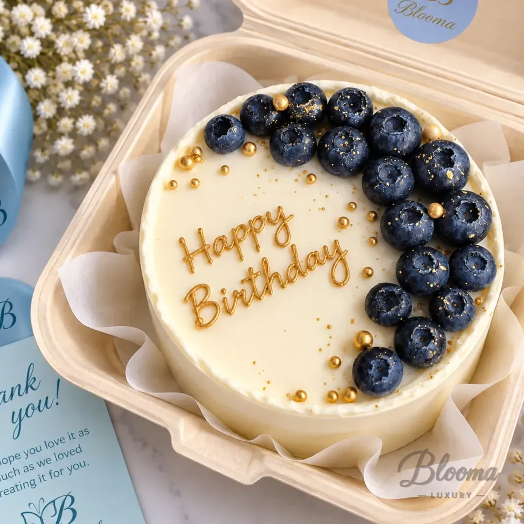 Blueberry Birthday Bento Cake (1–2 Persons)