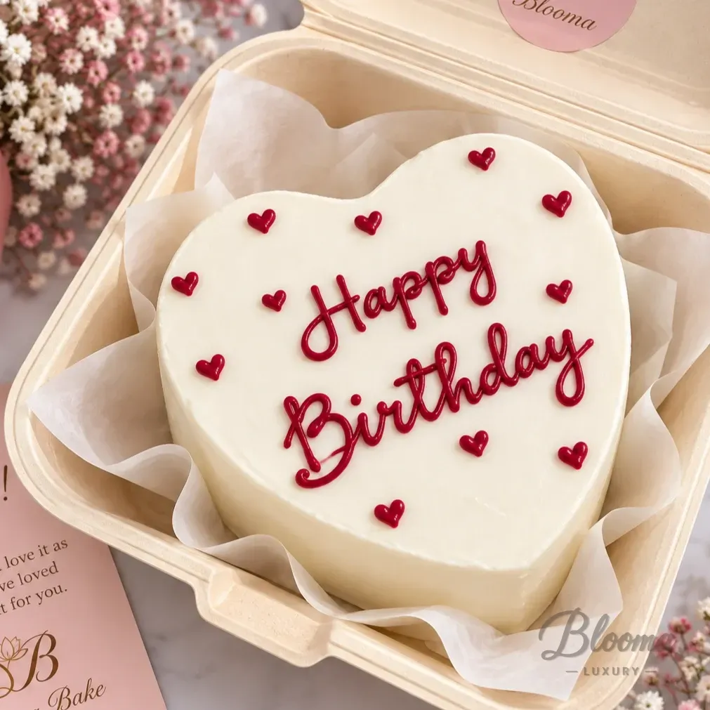 Heart Birthday Bento Cake (1–2 Persons)