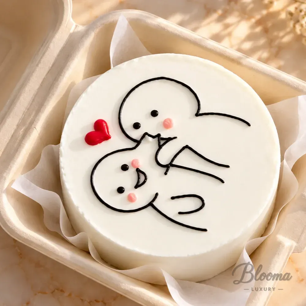 Sweet Couple Bento Cake (1–2 Persons)