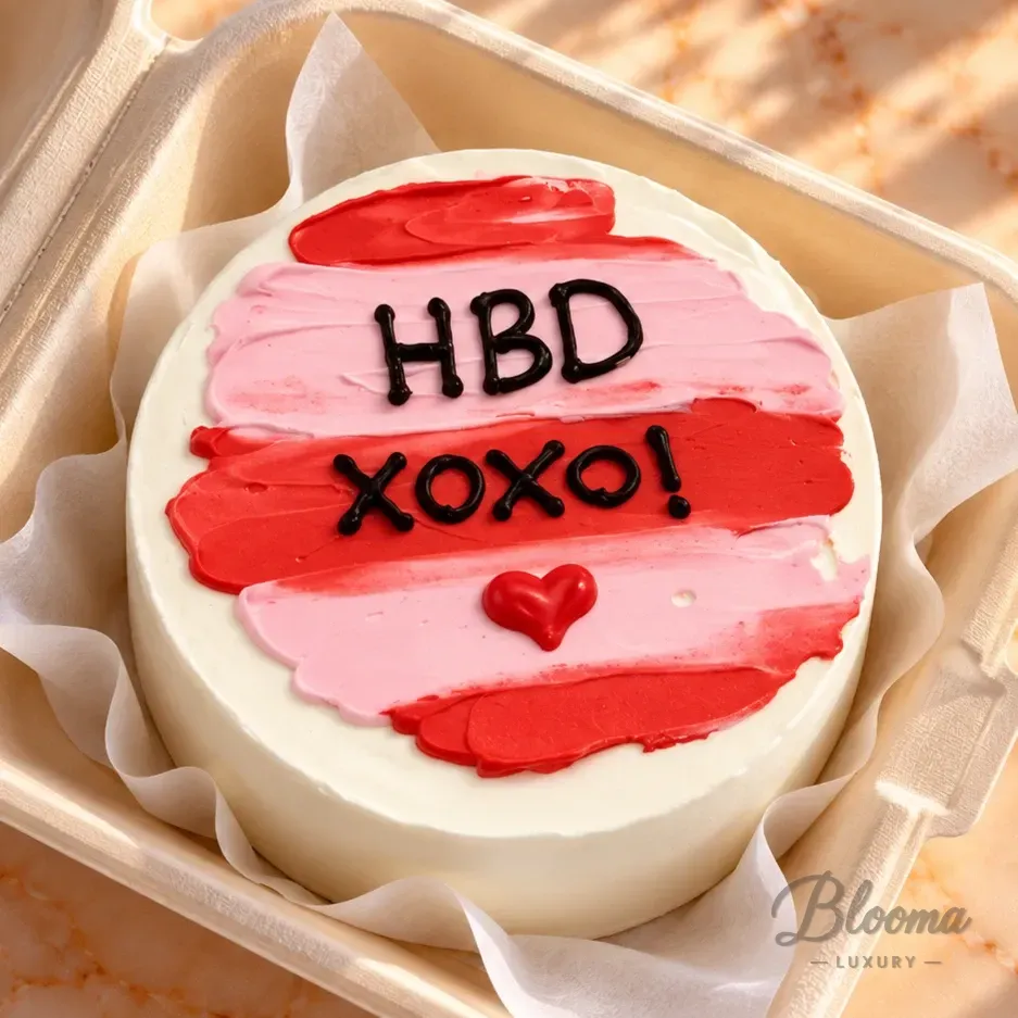 XOXO Birthday Bento Mini Cake – Serves 1–2-Bento - 4