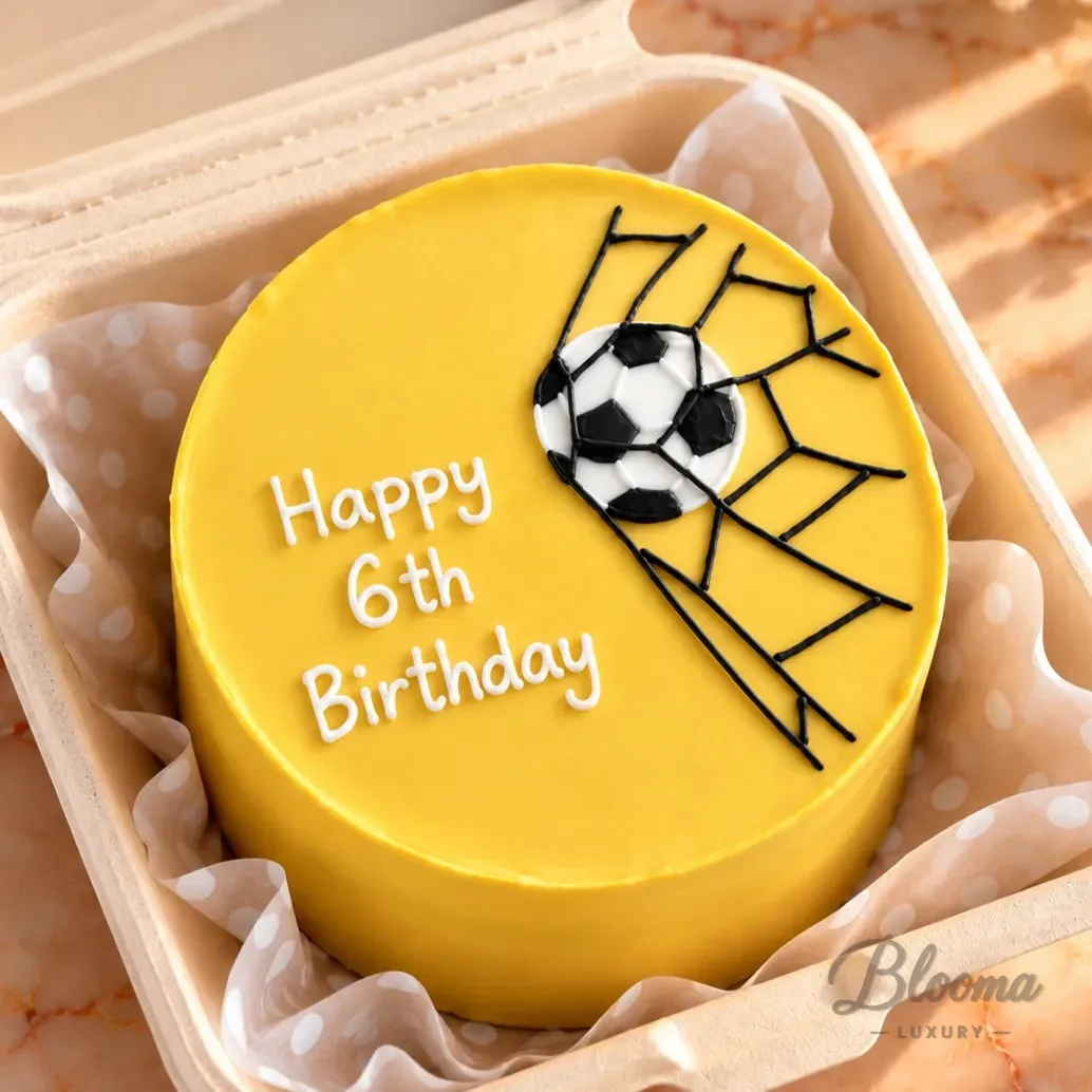 Happy Birth day - Football Goal Mini Bento Cake – Serves 1–2 Persons-Bento No 733
