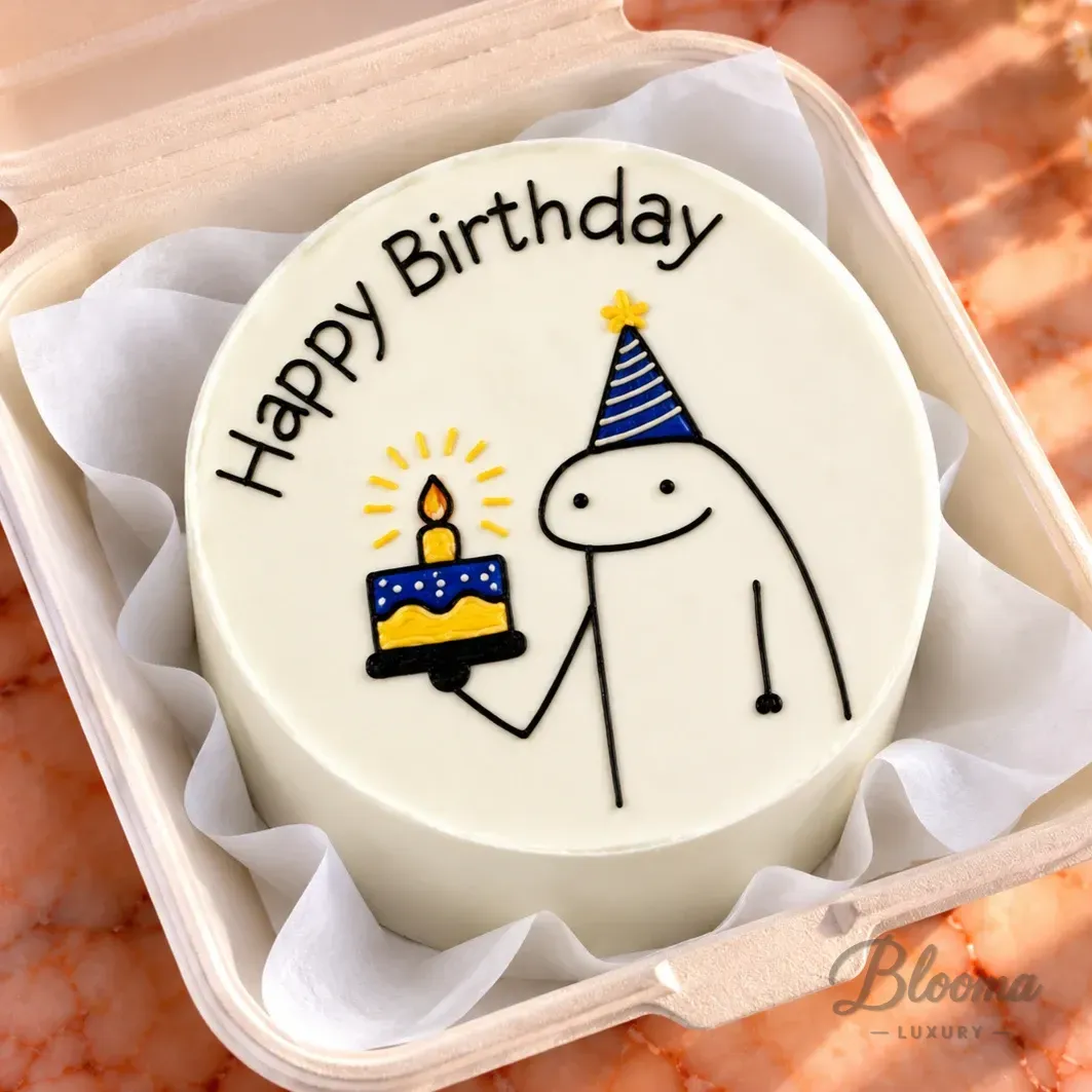 Bento No 720- Happy Birthday Small Mini Cake For 1 Or 2 Persons