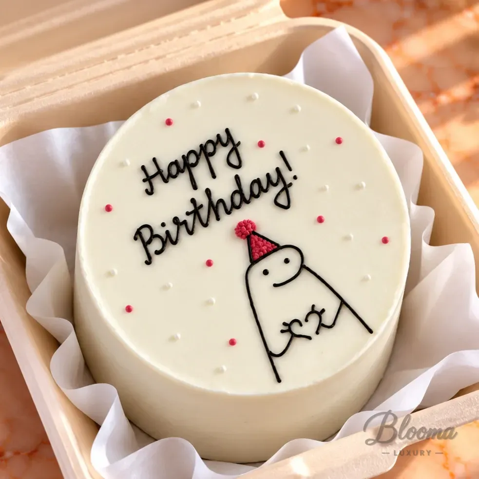 Hbd, With Heart, Bento And Small Cake For 1 Or 2 Persons.