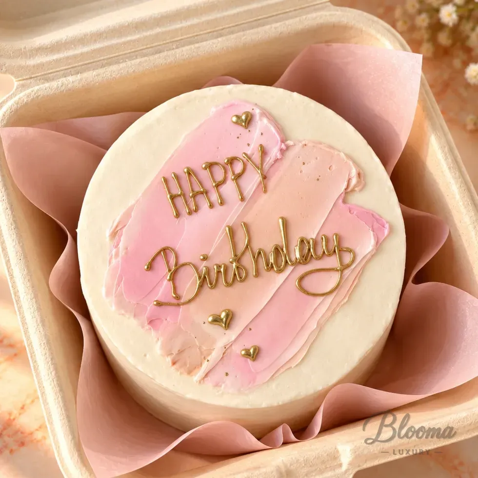 Bento No 75 Happy Birthday Small Mini Cake For 1 Or 2 Persons.
