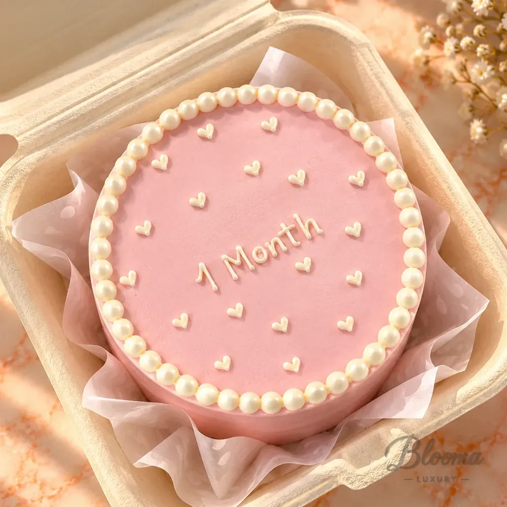 1 Month Milestone Mini Bento Cake – Serves 1–2 Persons Bento No 77