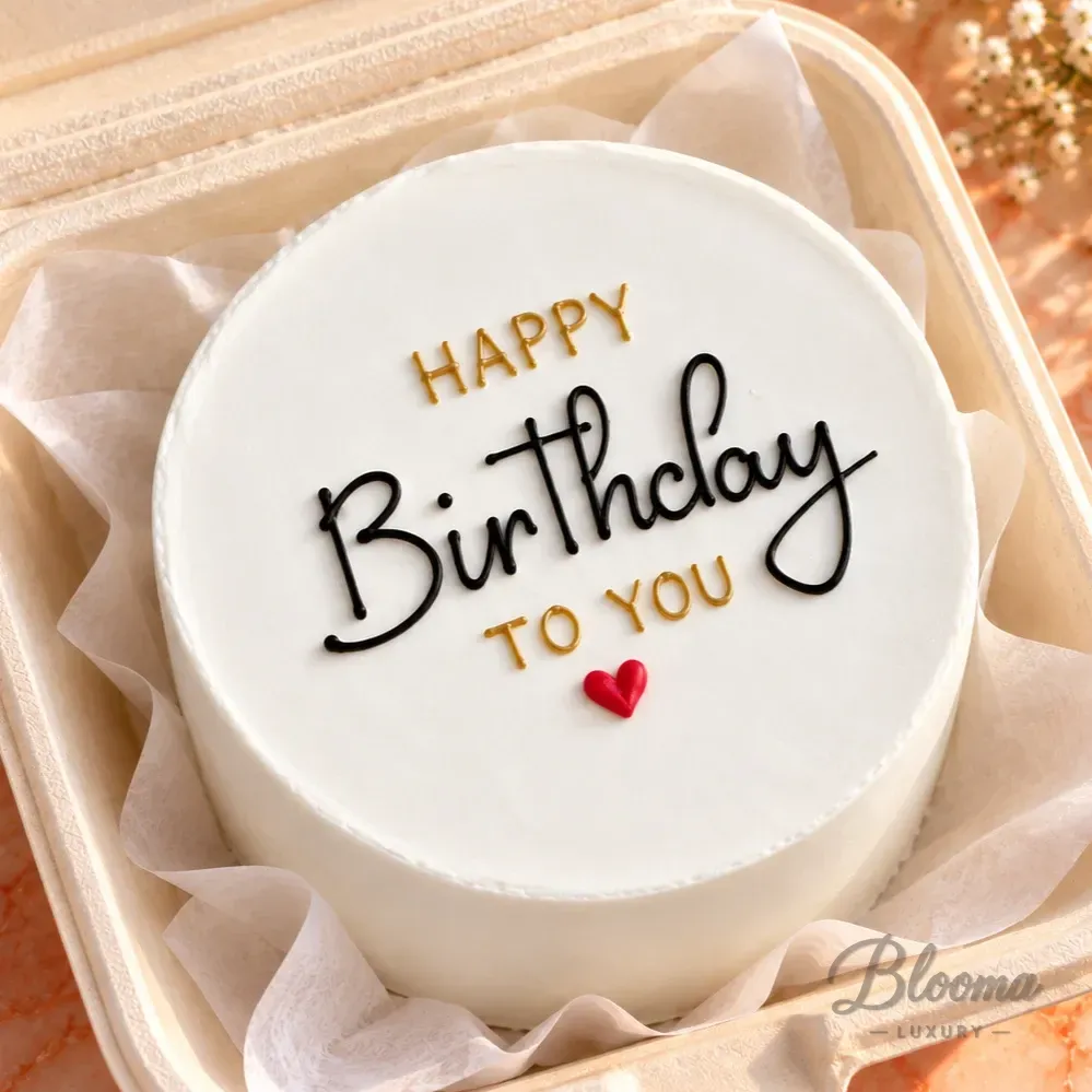 Minimal Birthday Bento Cake – Serves 1–2 Persons-Bento 51