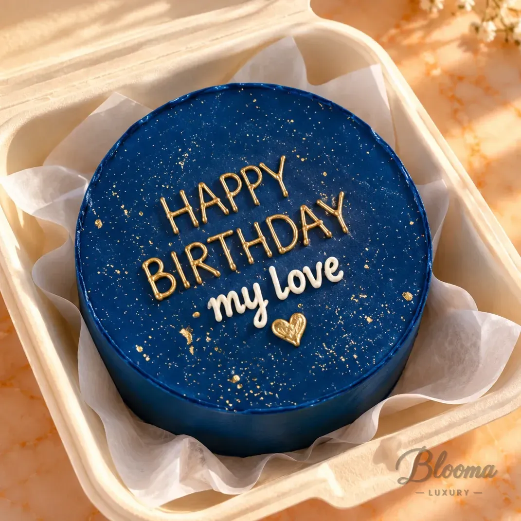Midnight Blue Birthday Bento Mini Cake – Serves 1–2-Bento - 17 - For Men