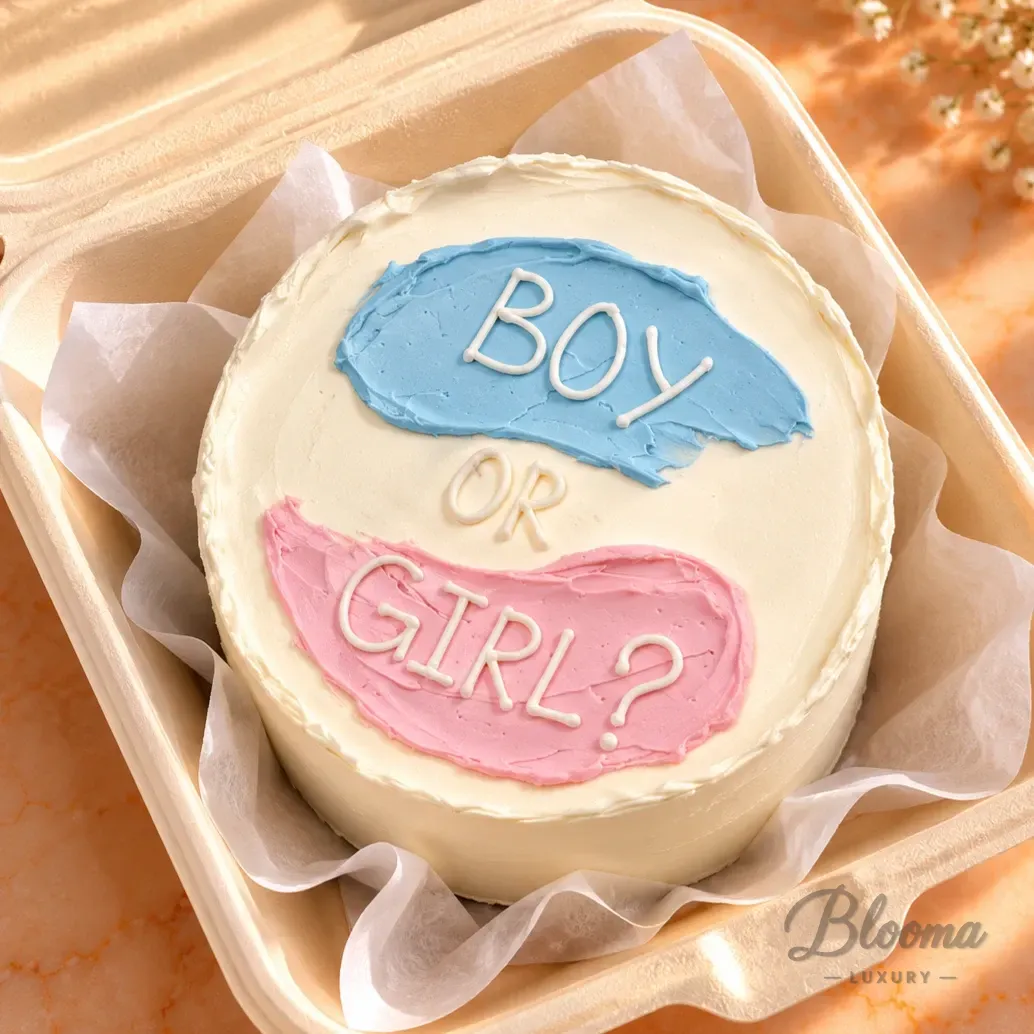 Boy Or Girl Gender Reveal Bento Cake (1–2 Persons)