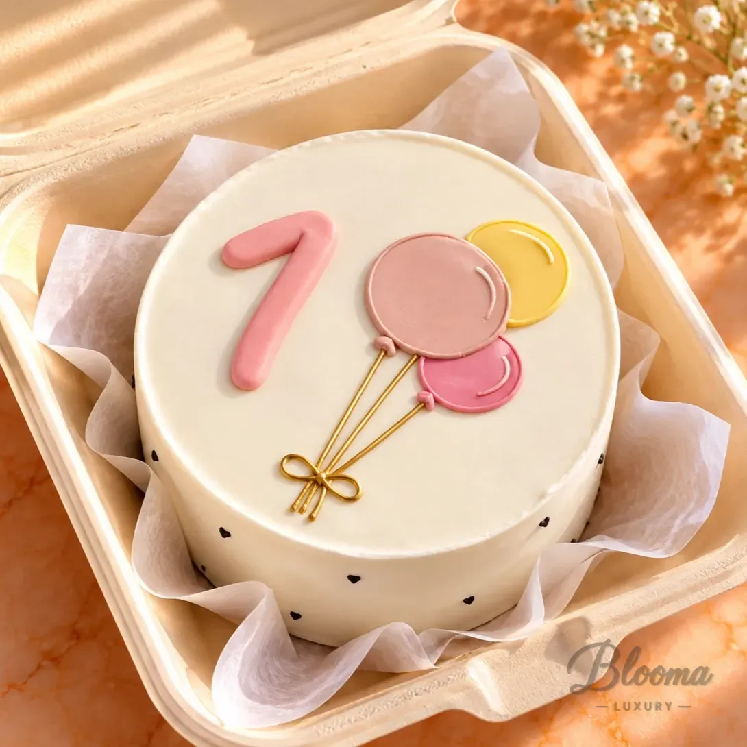 Balloon Number Bento Cake (1–2 Persons)