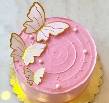 Butterfly Swirl Birthday Cake