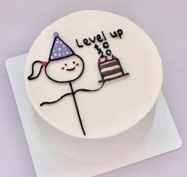 Level Up Cutie Comic Birthday Cake (6/4)